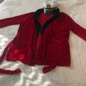 Hugh Hefner costume.